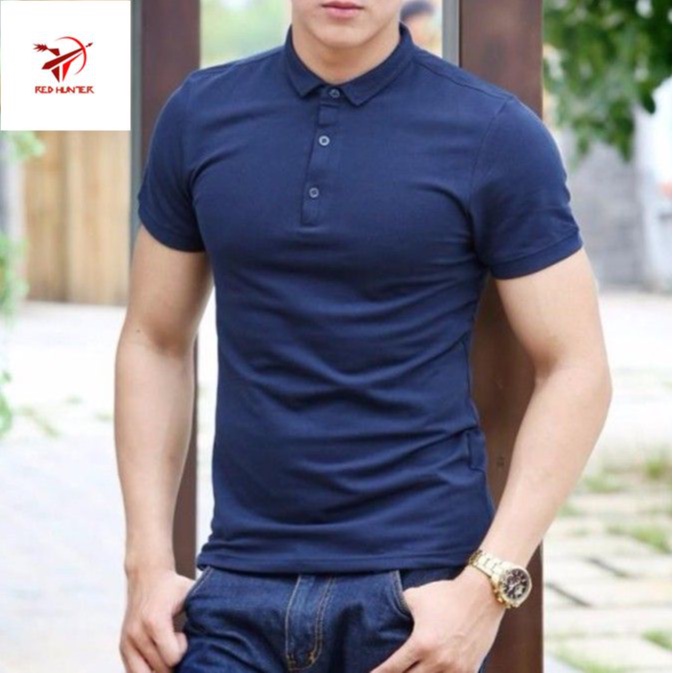 Áo Thun Nam POLO Cổ Bẻ Ngắn Tay,ÁO Phông Nam Dáng Ôm Thời Trang Cam Cấp