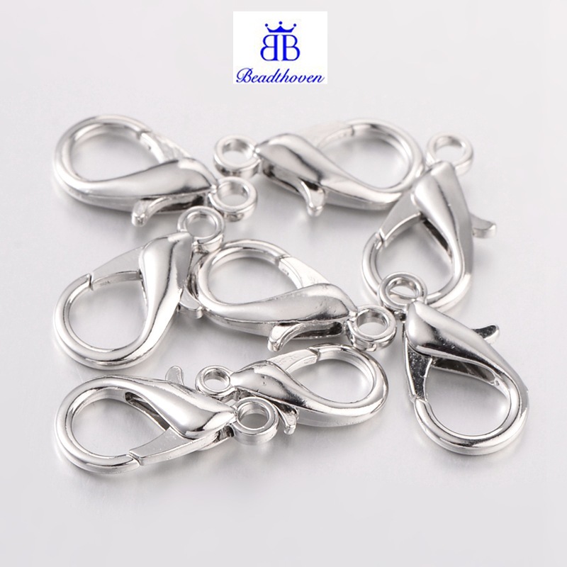 Set 20-50 Móc Tôm Hùm Bằng Hợp Kim Kẽm Không Chứa Niken Và Chì 21x12mm: 2mm