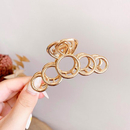 Kẹp Tóc Kim Loại Loại Lớn Phong Cách Hàn Quốc Cho Nữ