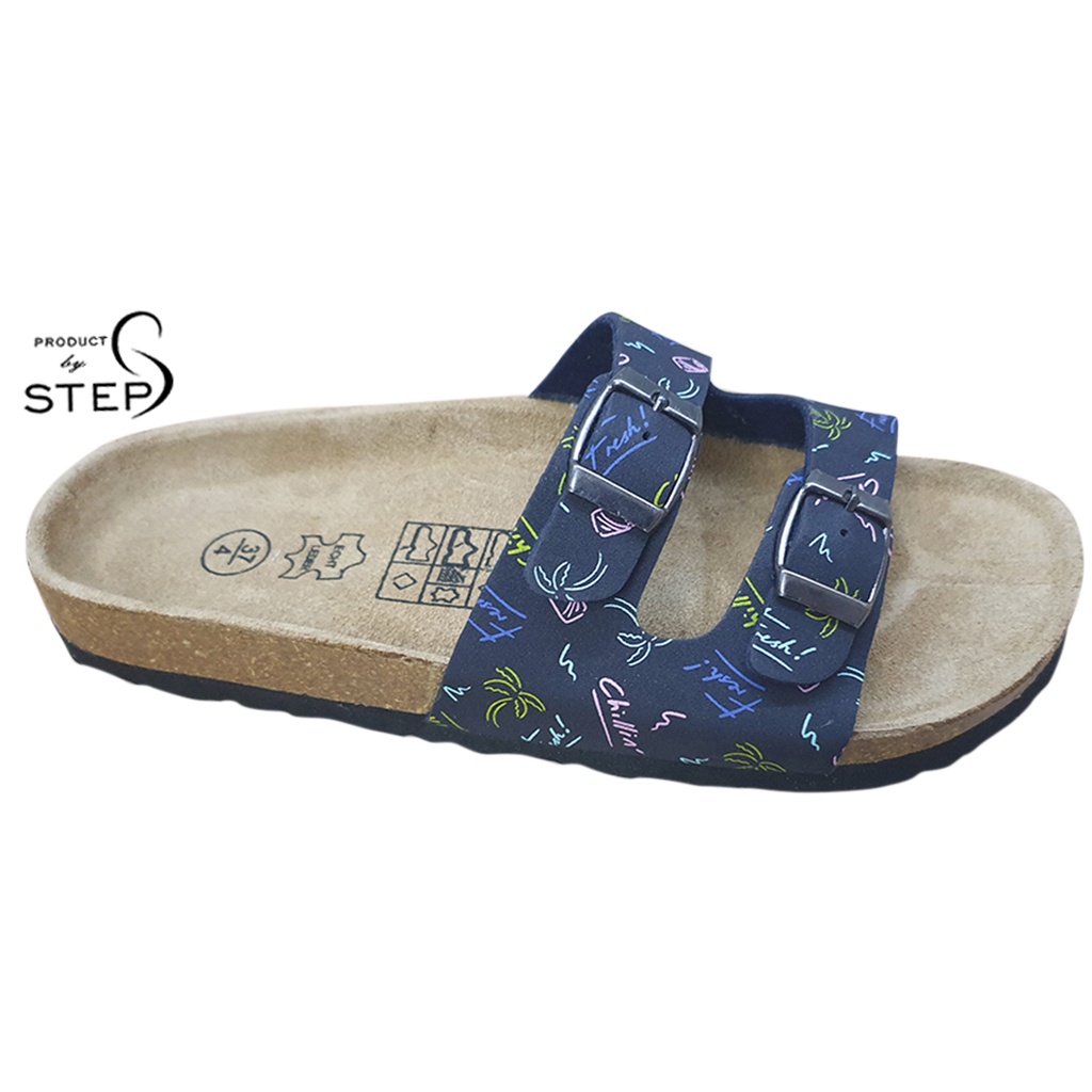 Dép đế trấu Nữ Quai EVA in hoa văn 2 khoá