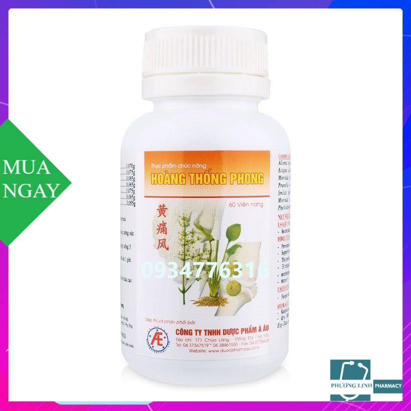 Sản phẩm Hoàng Thống Phong giải pháp cho người bệnh gout, hộp 60 viên