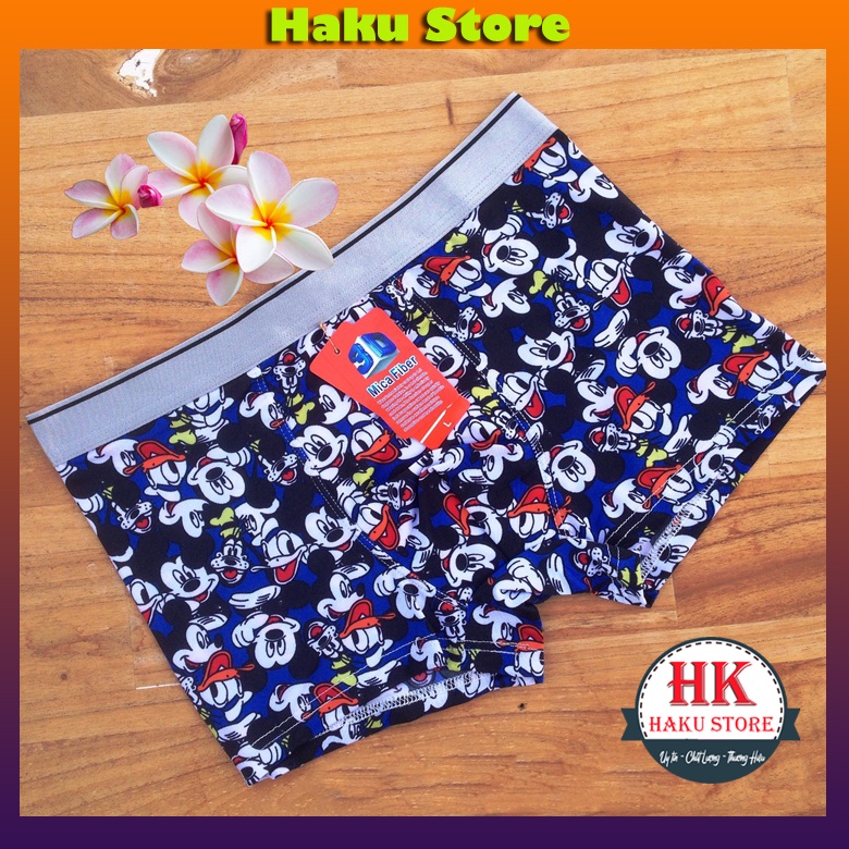 Quần lót nam hoạt hình thun lạnh thoáng mát chất co dãn , Quần quần sịp nam doraemon in hình Cute đáng yêu