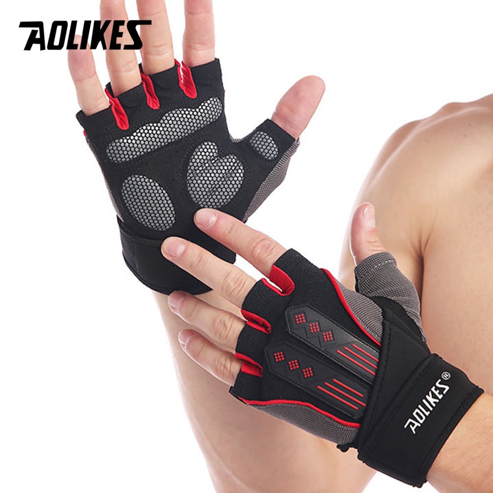 Aolikes 1 Cặp Găng Tay Tập Thể Hình Thoáng Khí