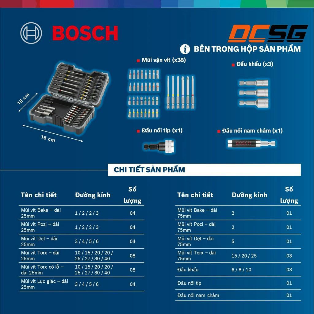 Bộ mũi vít nhiều màu 43 chi tiết Bosch 2607017164 | DCSG