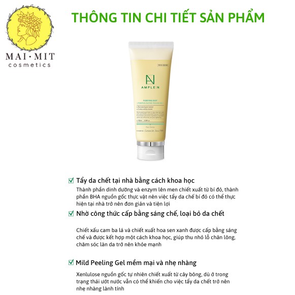 Tẩy da chết Enzym Bí đỏ Ample:n 100ml cho da nhạy cảm