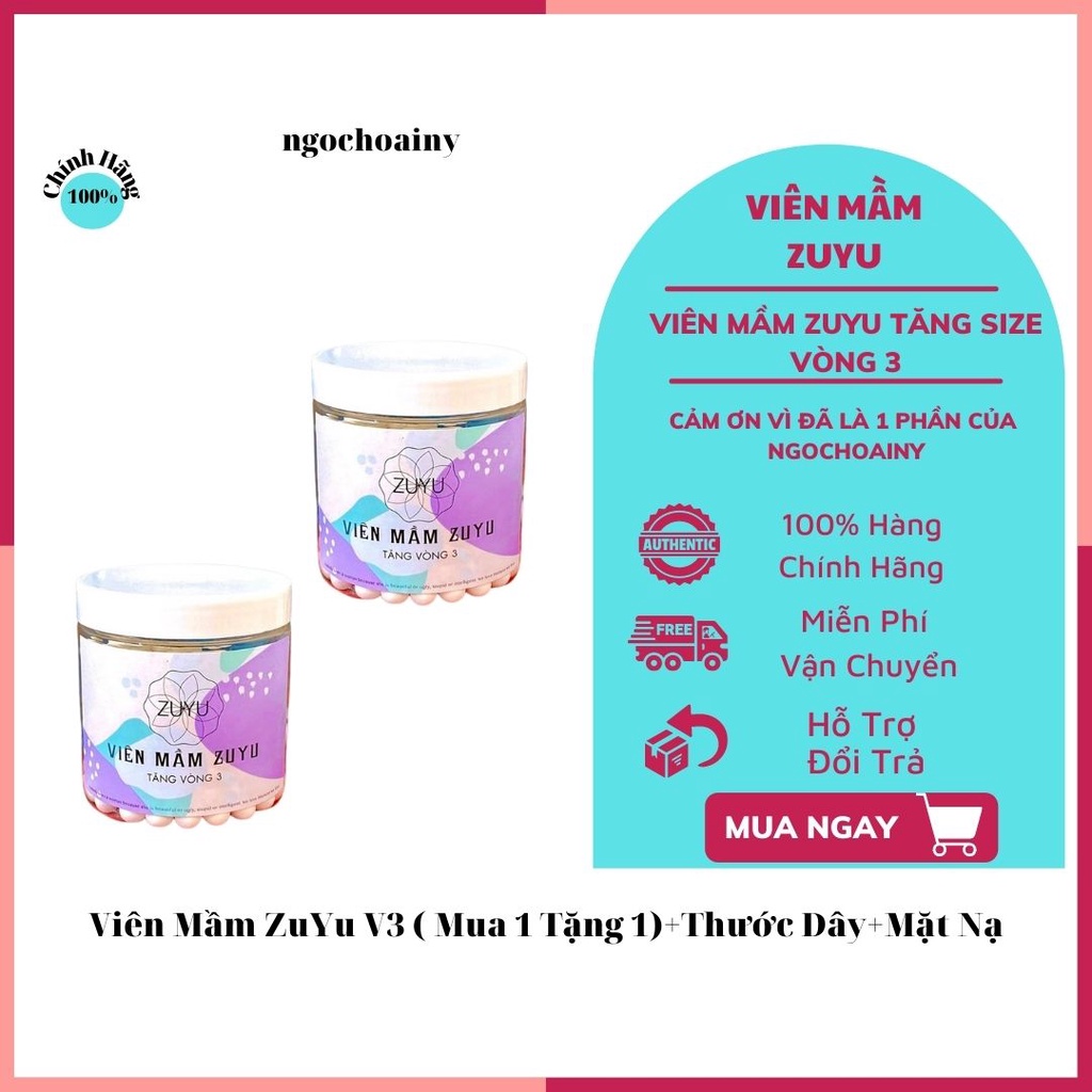 Viên Mầm ZuYu Tăng Vòng 3 [Hộp 300 Viên, Mua 1 Tặng 1+Thước Dây