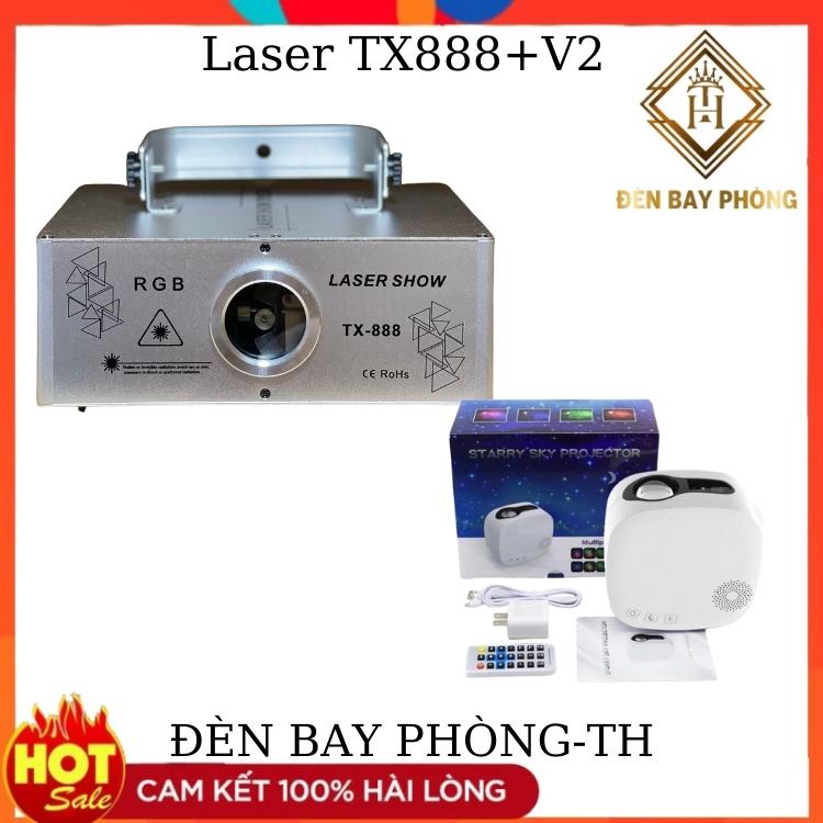 Đèn Laser Phòng Bay TX-888 Cảm Biến Nhạc Với Hơn 1400 Hiệu Ứng 3D lắp phòng bay bar karaoke