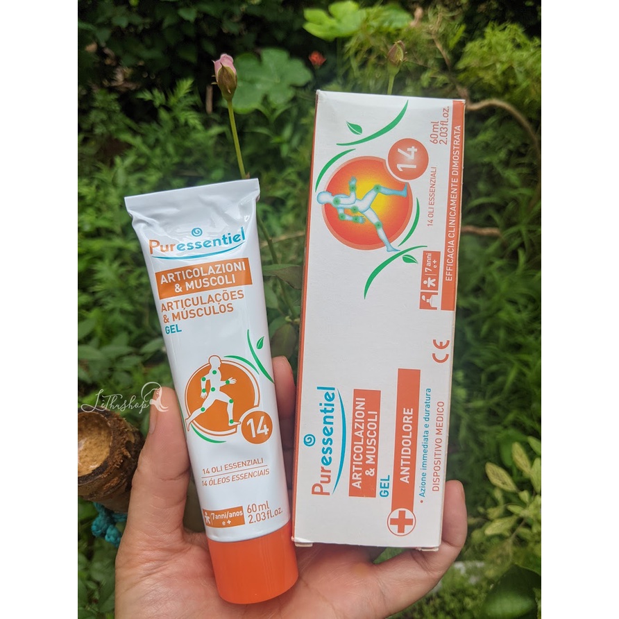 [Nội địa Pháp] Gel xoa bóp Puressentiel giảm nhức mỏi xương khớp, vai, gáy, cổ... cho cả gia đình tuýp 60ml