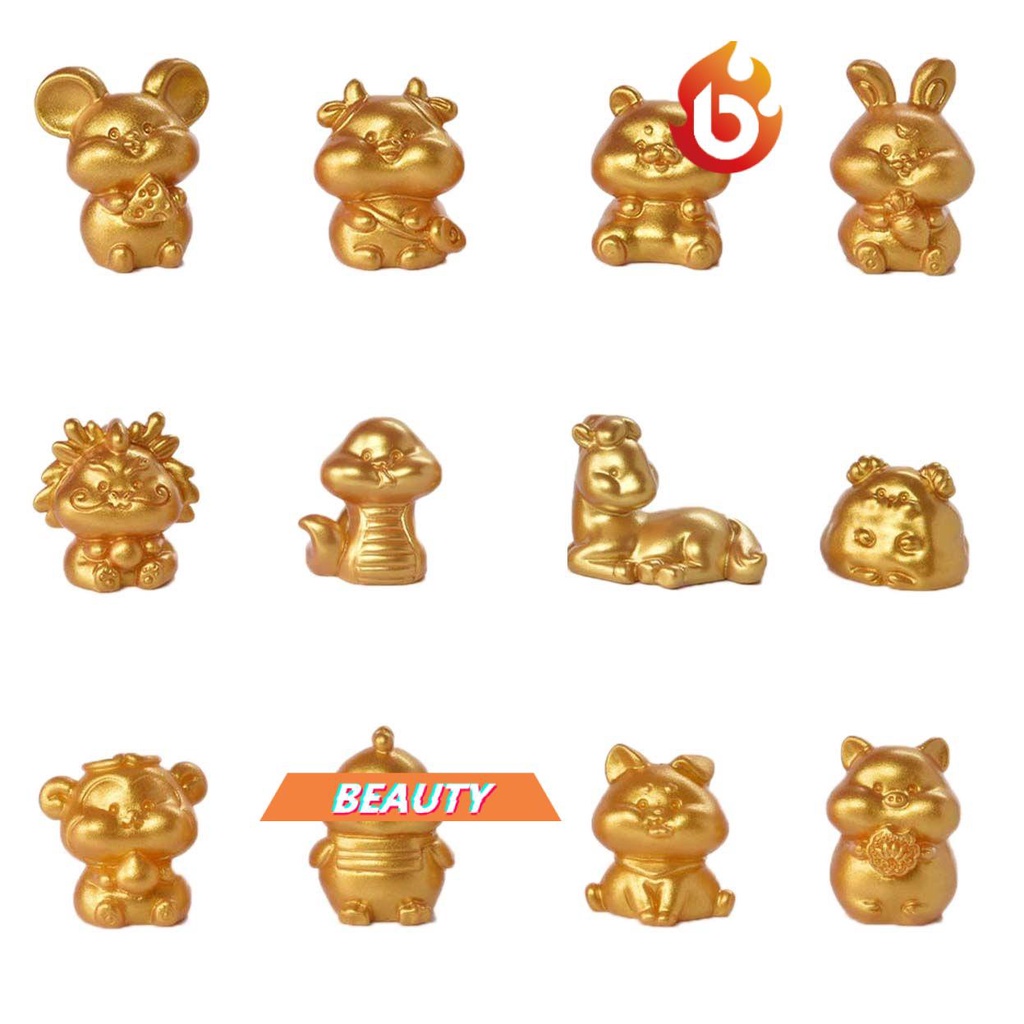 Tượng Bò Sữa 12 Con Giáp Mini Dễ Thương Trang Trí Tiểu Cảnh / Tiểu Cảnh Diy