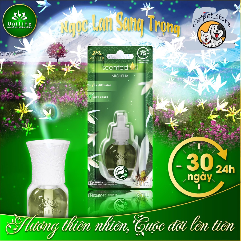 Tinh dầu thiên nhiên Hoa Ngọc Lan nguyên chất ❄chai 30ml❄ Tinh dầu nước hoa hương Hoa Ngọc Lan Unilife