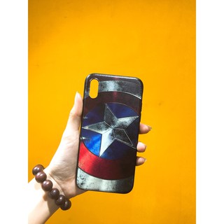 Ốp iPhone X Cực Chất in hình Captain, iRonman, Supper Man