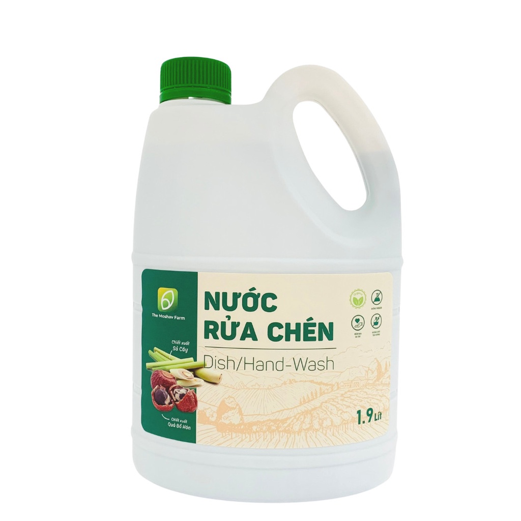 Nước Rửa Chén - Rửa tay Bồ Hòn Moshav Farm❤️- Can 1.9L