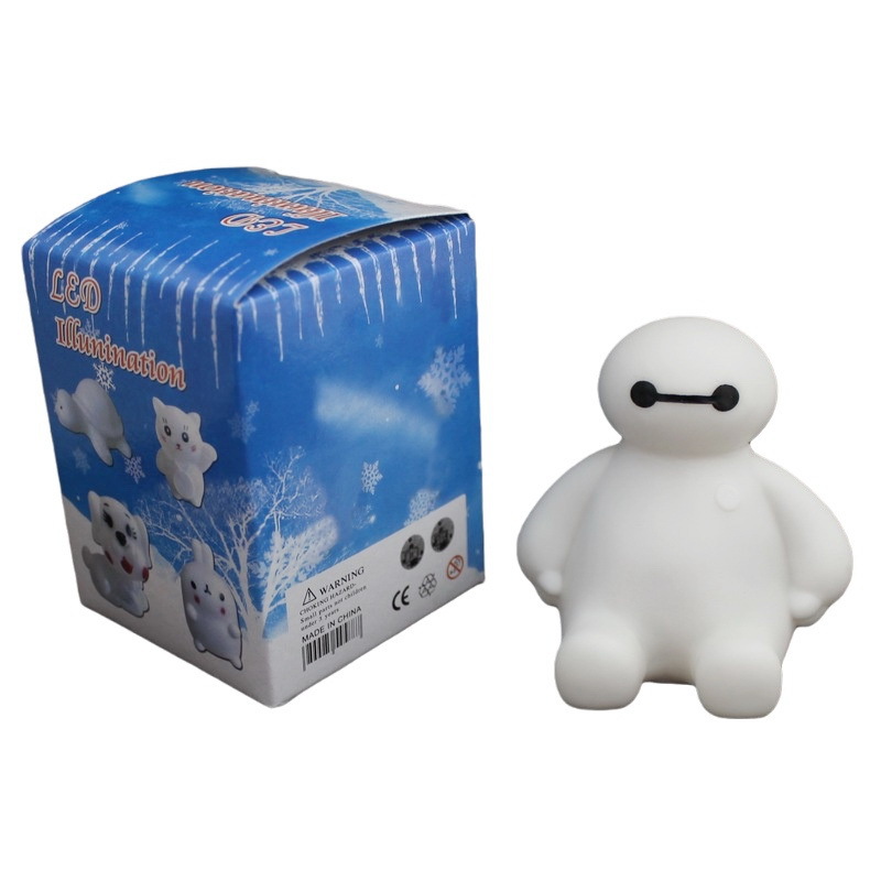 Đèn Ngủ Tạo Hình Baymax Hoạt Hình Có Thể Thay đổi Màu Sắc Cực Kì Dễ Thương