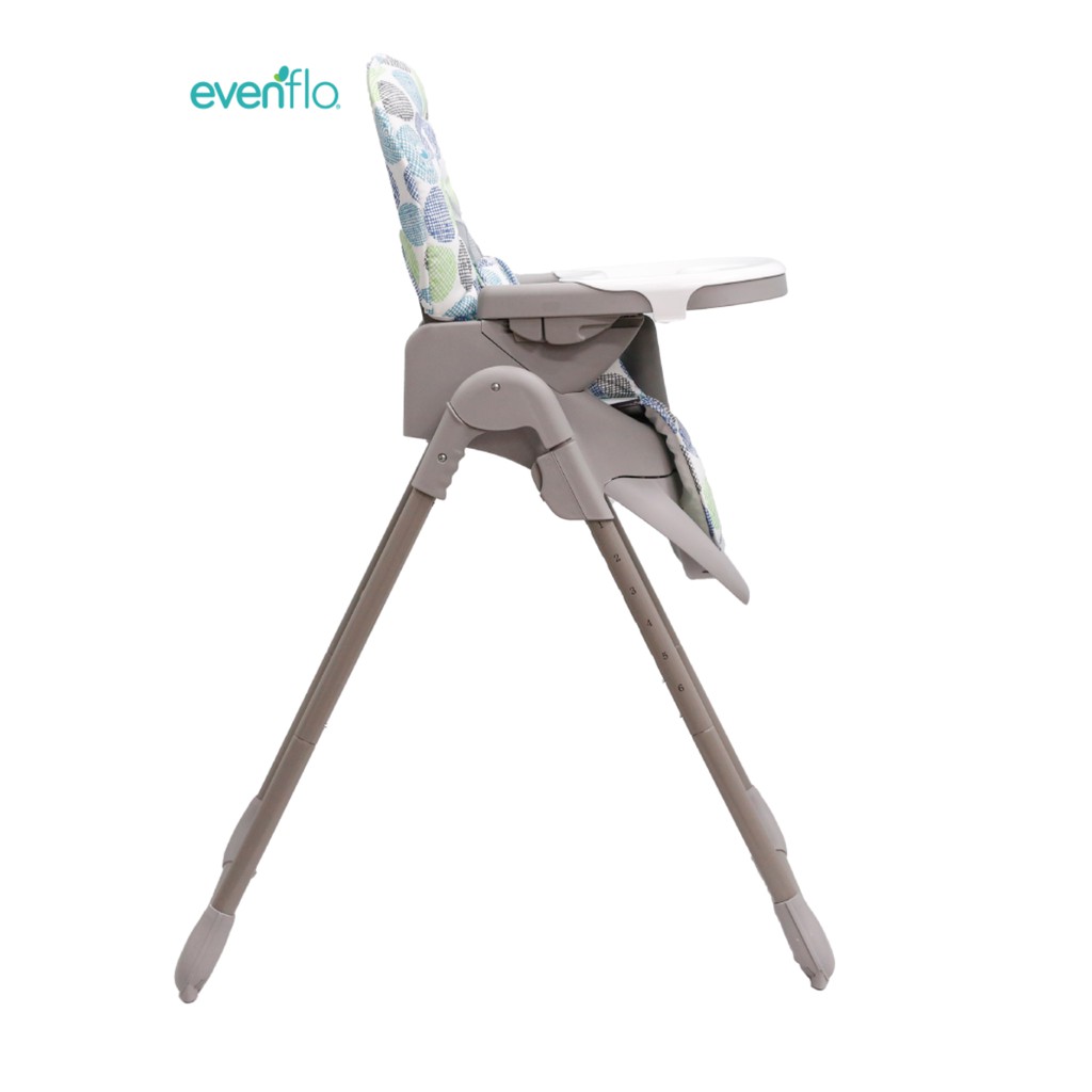 Ghế ăn dặm Evenflo Fava Slim Fold kết cấu chắc chắn, màu sắc trang nhã và trọng lượng gọn nhẹ, đồng hành cùng bé