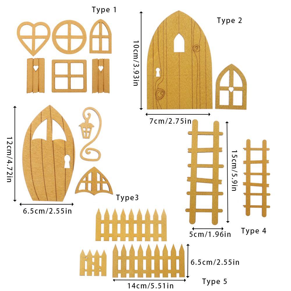 Mô Hình Cửa Tiên Elf Mini Phong Cách Cổ Điển Dùng Để Trang Trí Nhà Búp Bê