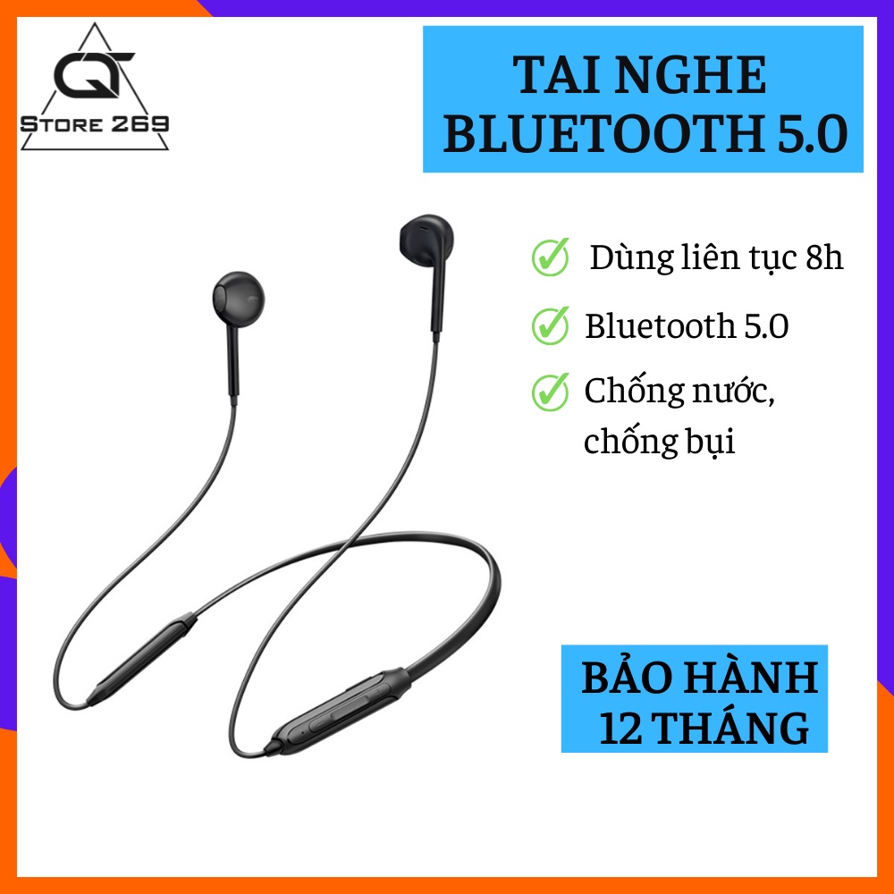 Tai nghe Bluetooth thể thao, âm thanh HIFI, pin cực khỏe, hỗ trợ chống nước chống bụi, thích hợp với hoạt động thể thao