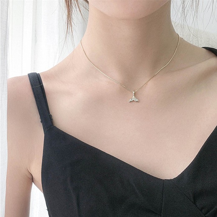 Dây chuyền thiết kế đuôi tiên cá tinh tế phong cách Hàn Quốc B11 độc đáo