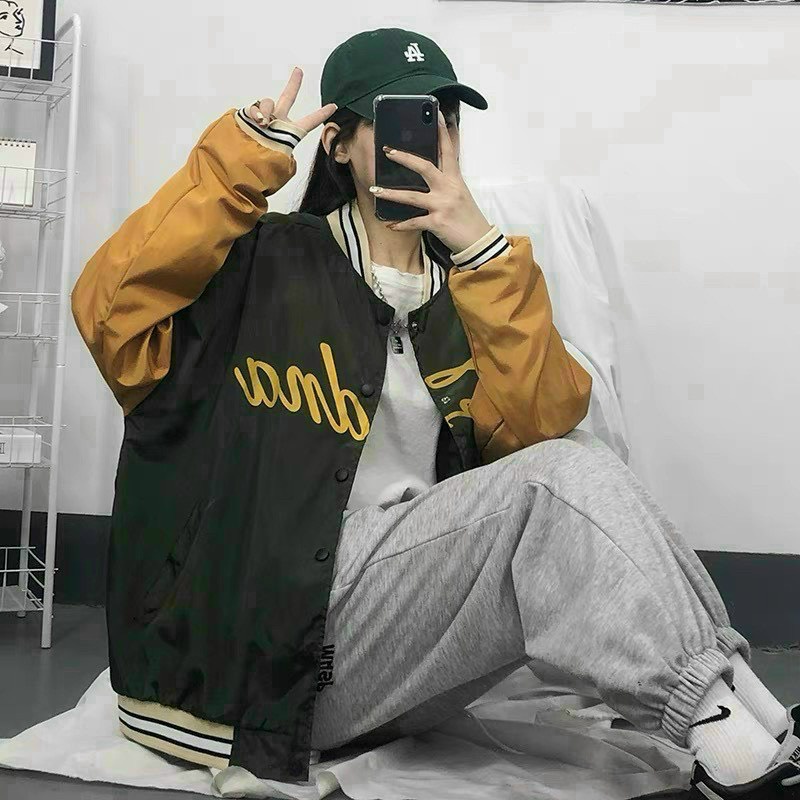 Áo Khoác Bomber Nữ JORDNA Kiểu Nút Bấm Vải Dù 2 Lớp Cao Cấp Phong Cách Thời Trang Mới