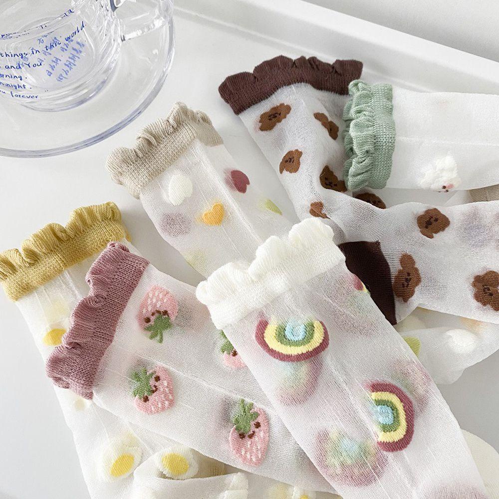 Vớ Lưới Màu Cầu Vồng Kiểu Công Chúa Thời Trang Mùa Hè Cho Bé Gái