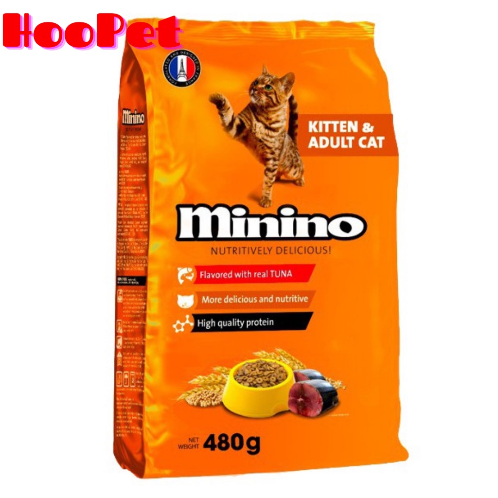 Thức Ăn Cho Mèo Hạt Minino Đủ Vị Gói 350gr- HooPet Shop