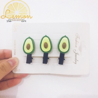 [KT01] Set 3 kẹp tóc bơ