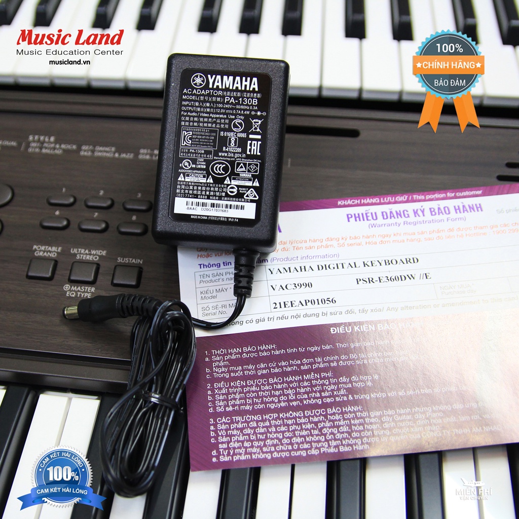 Đàn Organ Yamaha PSR-E360 – Chính hãng