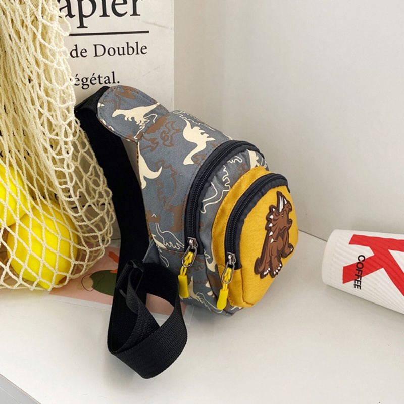 Túi Đeo Chéo Ngực Đựng Điện Thoại Hình Khủng Long Đáng Yêu Thời Trang Dành Cho Trẻ Em