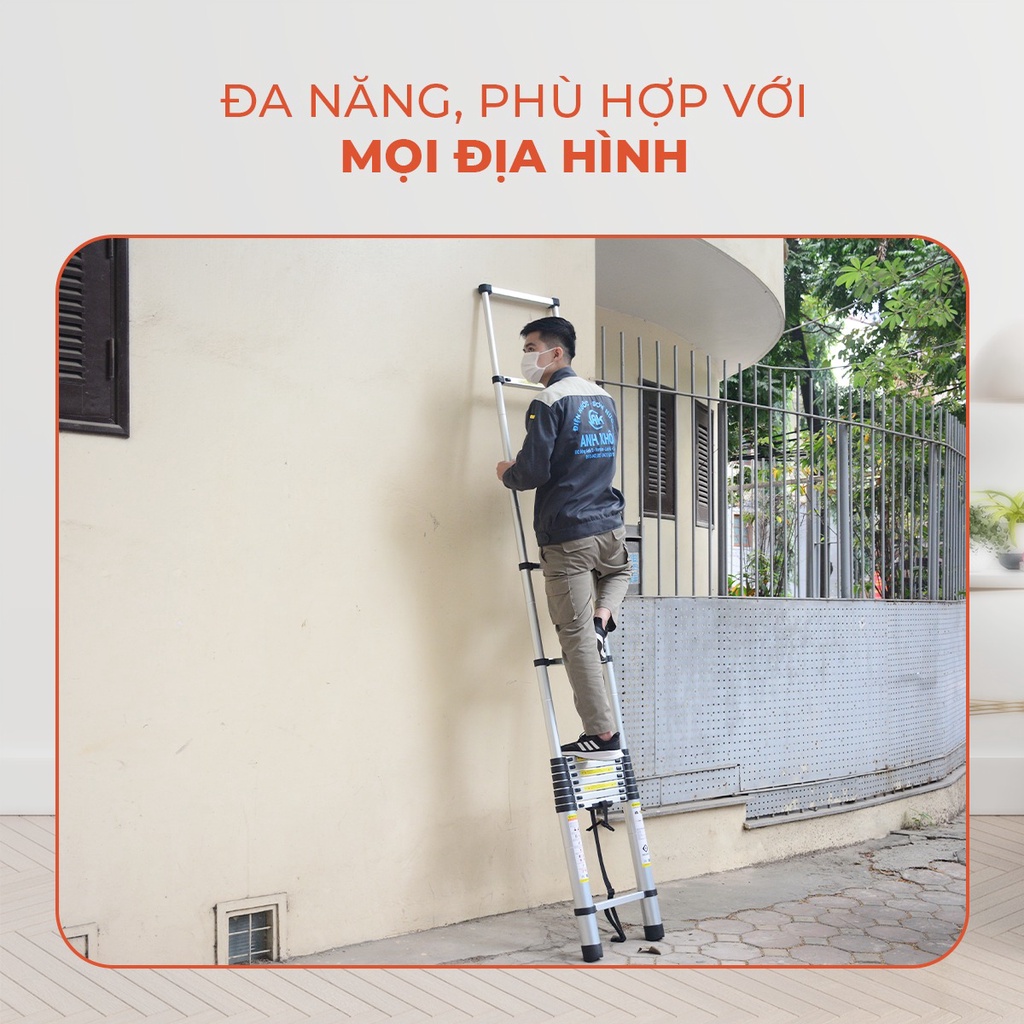 Thang Nhôm Rút Gọn Nhập Khẩu Đức MOMEN Chính Hãng - Đủ Mẫu Từ 3m2 Đến 5m MO320TND-A