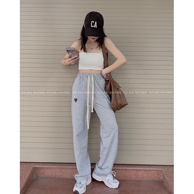 quần da cá thêu tim 813