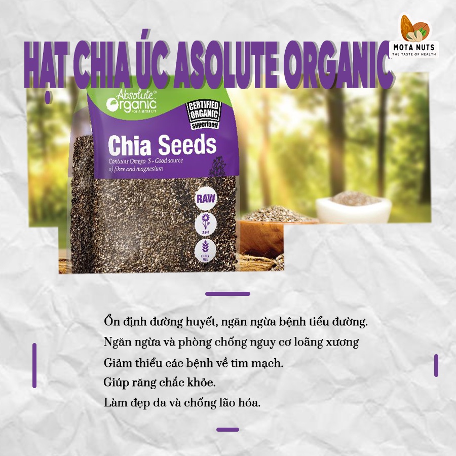 Hạt chia Úc Absolute Organic - 1kg