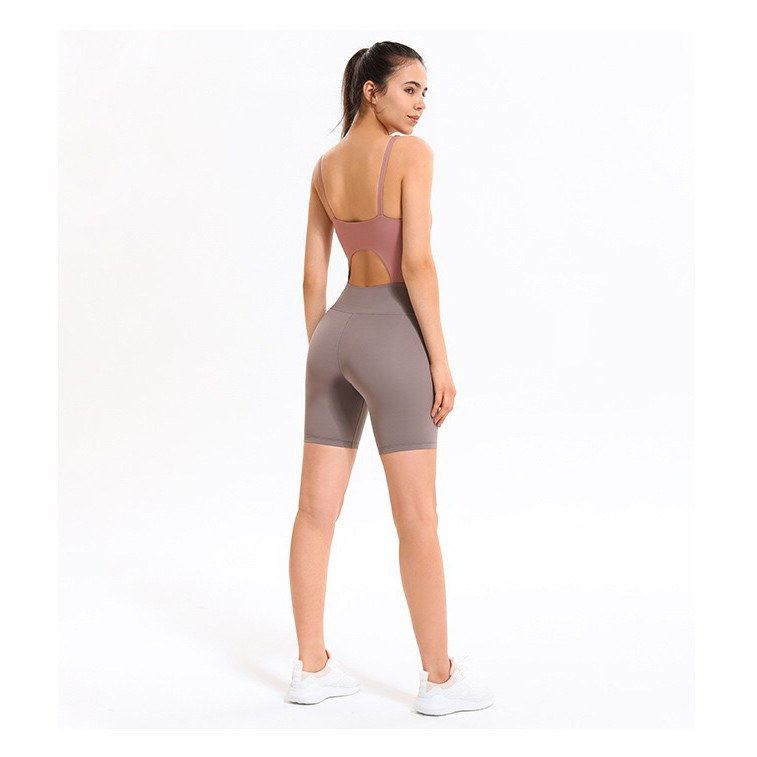 Bộ Bodysuit 2 Màu Lưng Cao Tiện Dụng Cho Nữ Tập Thể Thao