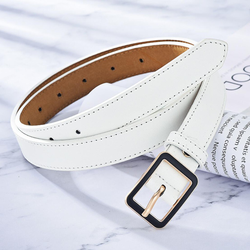 Fashion Women's Belt Square Buckle PU Leather Belt Good For Dresses And Jeans Belt