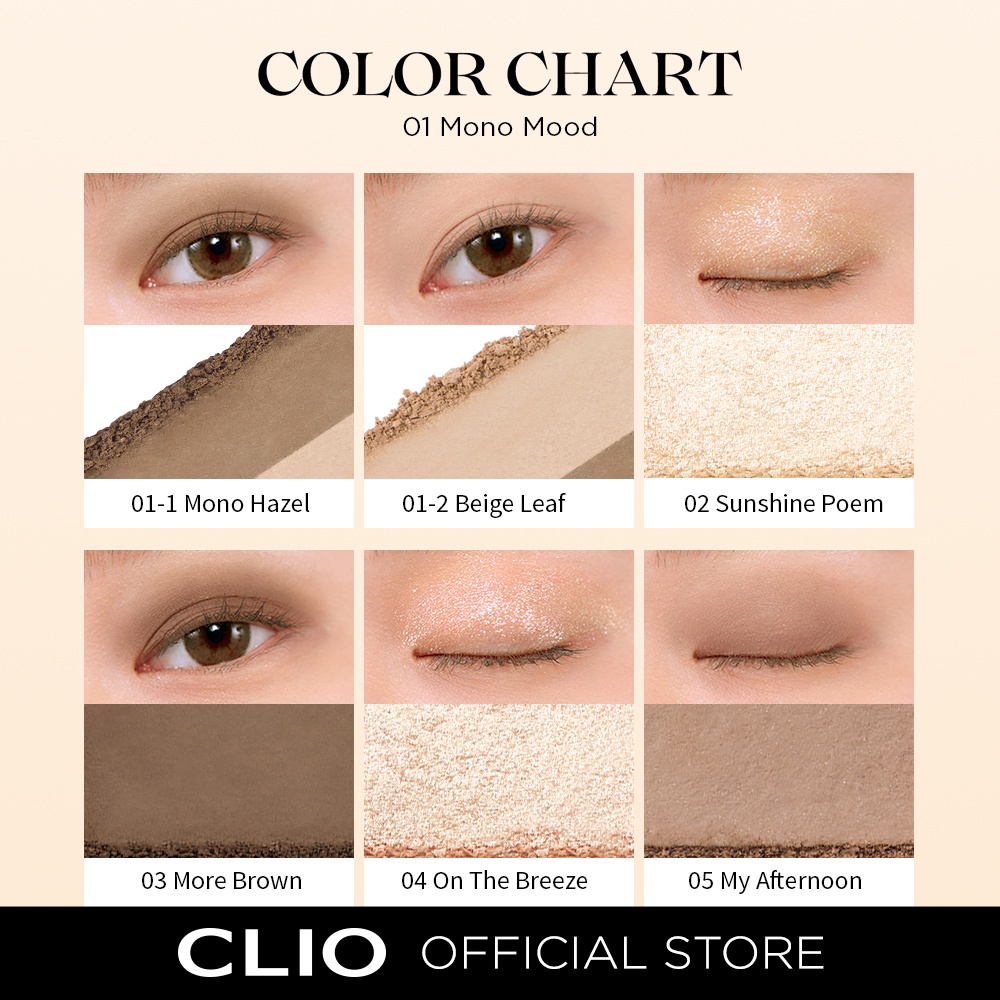 [CLIO] Bảng Phấn Mắt Mini 4g Trang Điểm Chuyên Nghiệp | eyeshadow palette