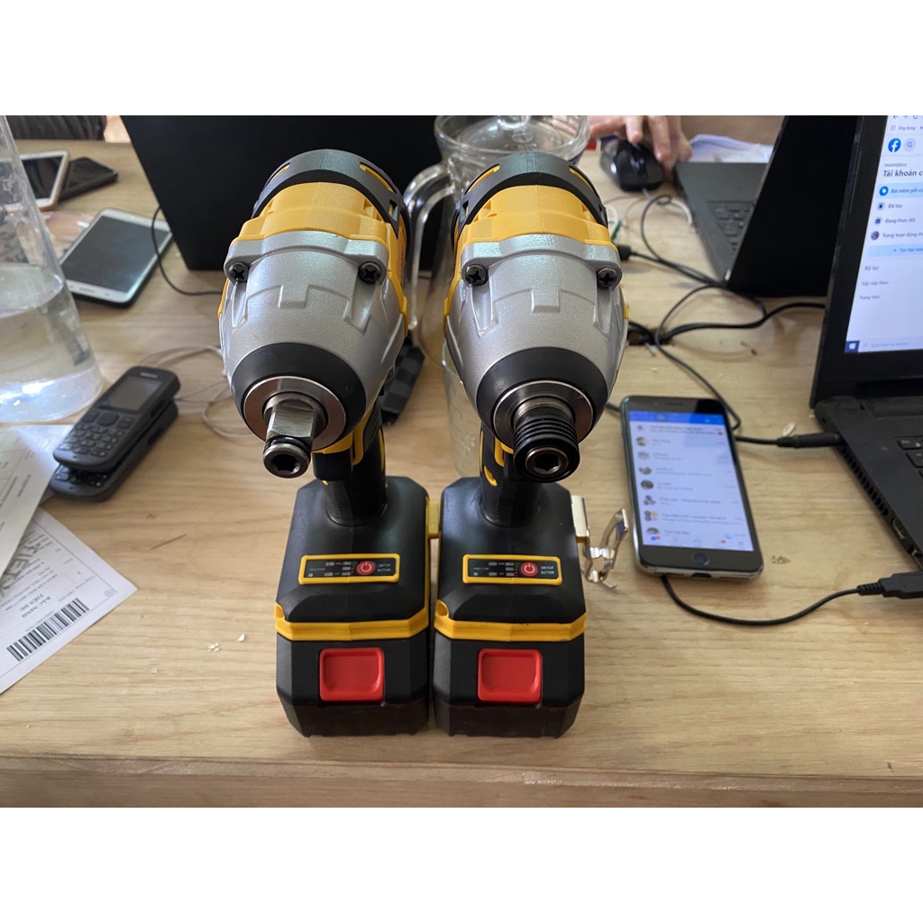 Máy chuyên vít HUKAN X2 PRO 21V, Máy Không Chổi Than Đi Kèm Bộ Phụ Kiện