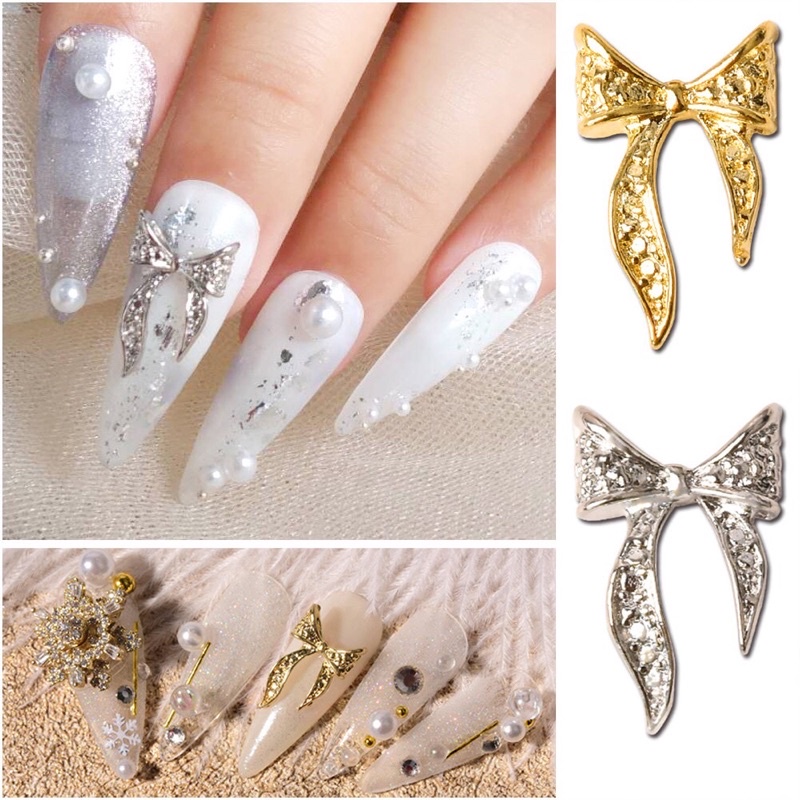 Charm nơ đính móng-phụ kiện charm nail