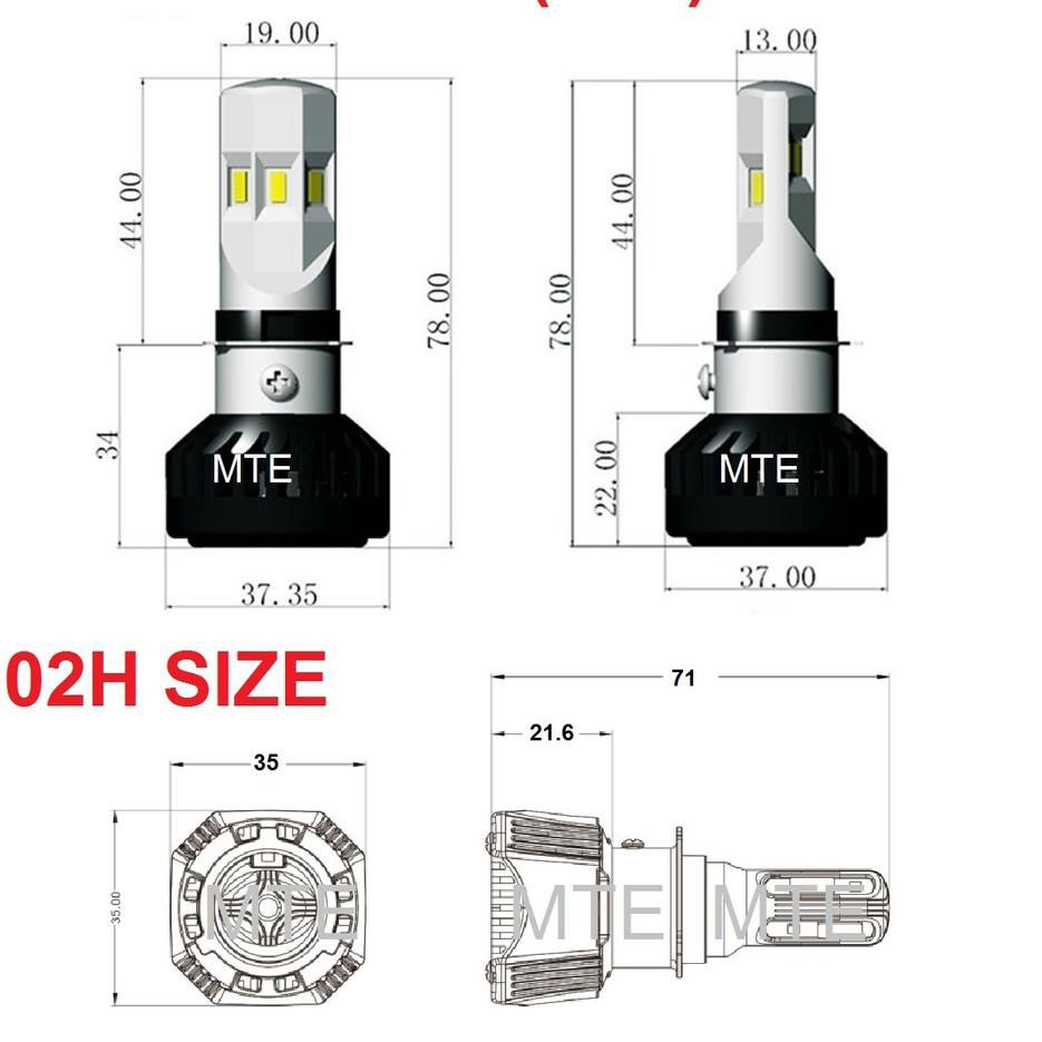 Đèn Pha Led Rtd M02E 6 Mặt 35wattt Ac Dc 6 Eyes M02E-B M02H M02G M02D 30w 30 Bóng Chất Lượng Cao