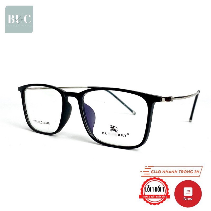 Gọng kính mắt vuông thời trang 1208 BucShop dành cho nam nữ