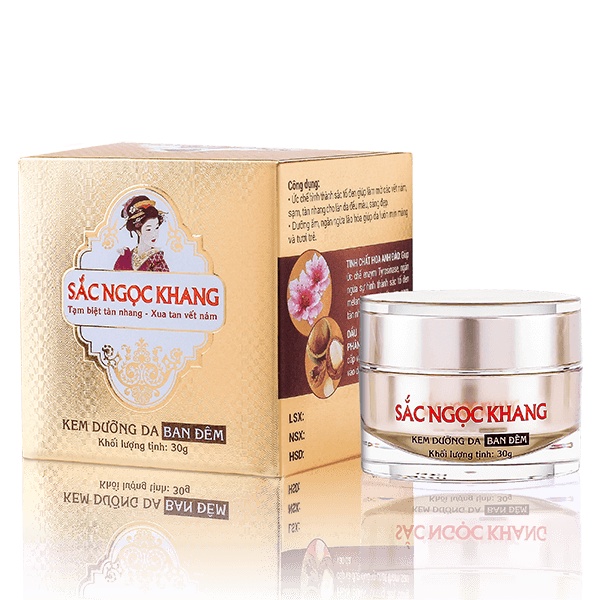 Kem Dưỡng Da Ban Đêm Sắc Ngọc Khang 30g chiết suất từ thiên nhiên giúp dưỡng ẩm, ngăn ngừa lão hóa & mờ nám sạm tàn nhan