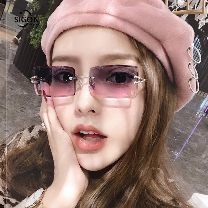Kính Mát Không Gọng Thời Trang Cá Tính Cho Nữ