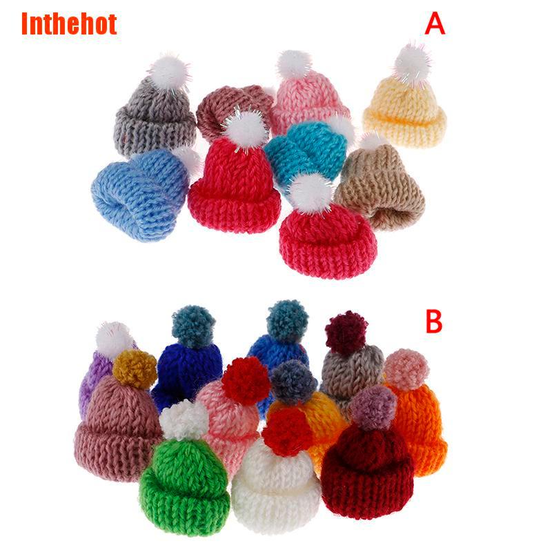 Bộ 10 Mũ Len Mini 3.5cm Nhiều Màu Sắc