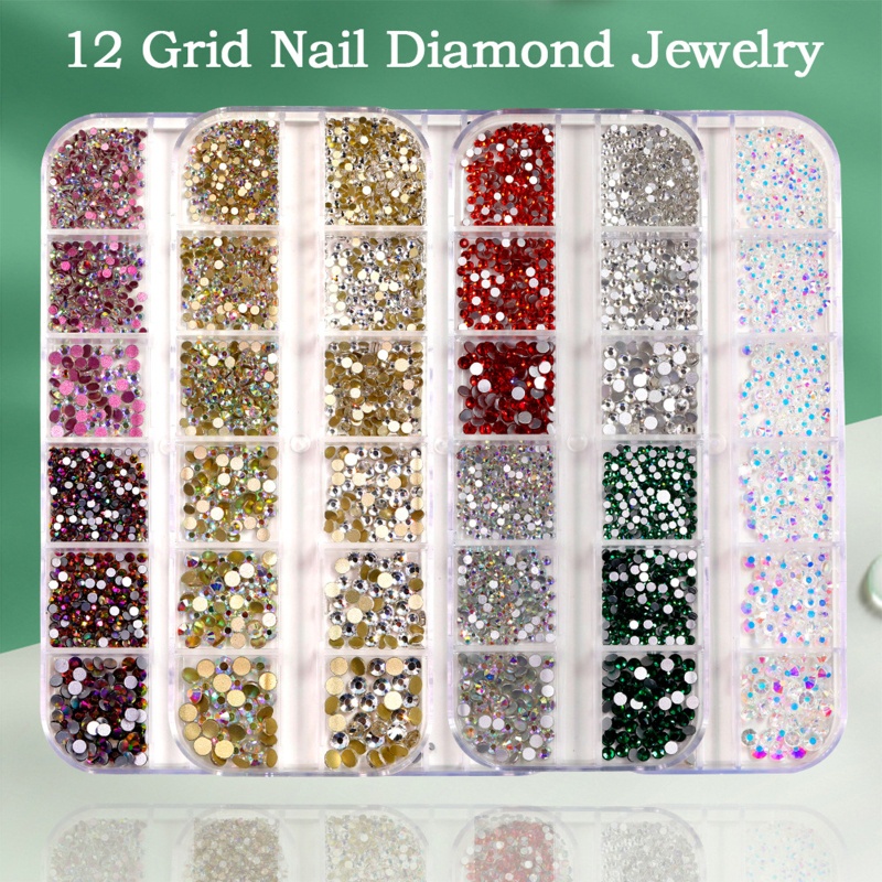 1 Hộp Đá Pha Lê Trang Trí Móng Tay Sau Lưng