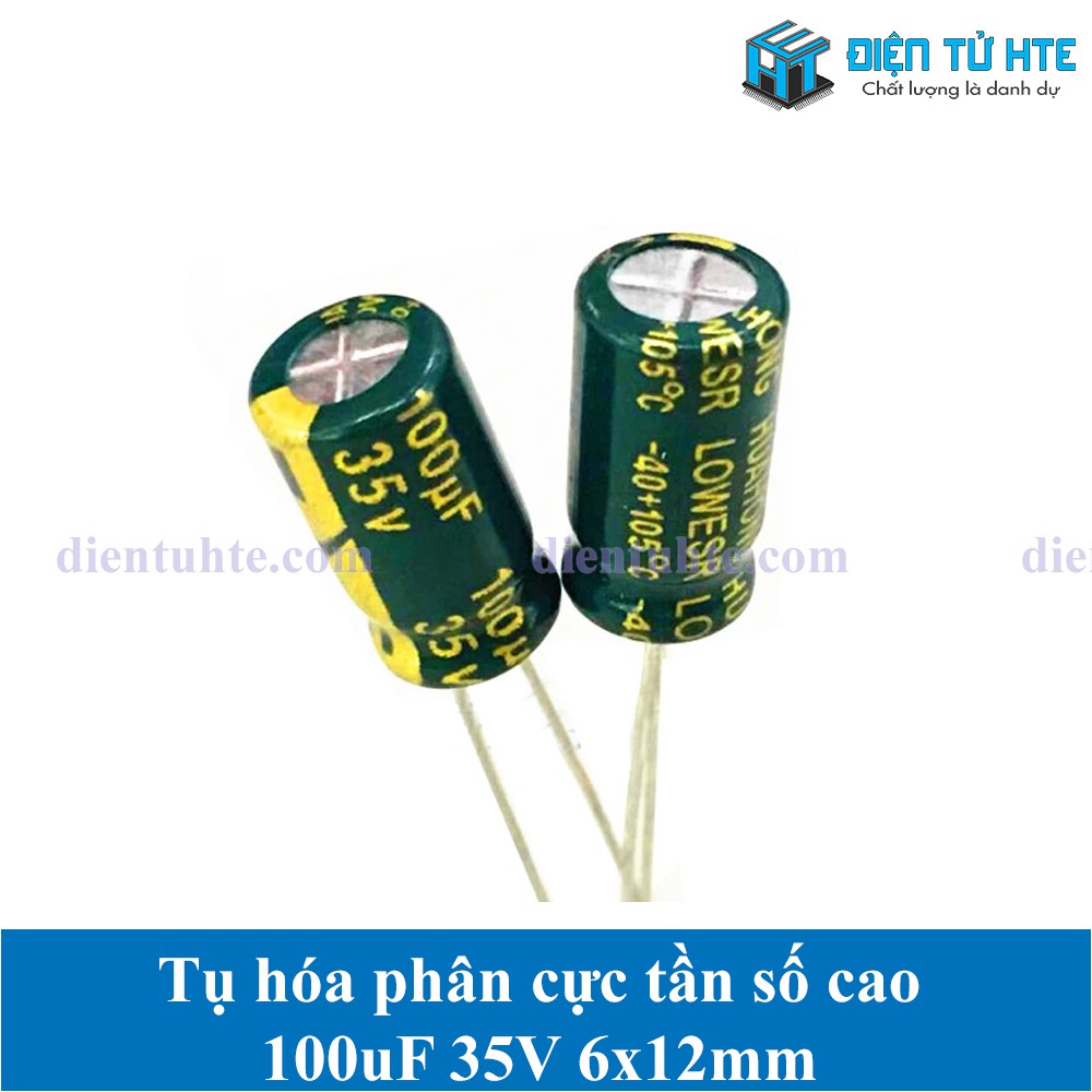 Combo 20 Tụ hóa tần số cao 100uF 35V 6x12mm [HTE Quy Nhơn CN2]