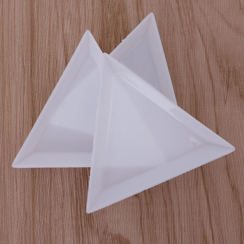 10 Khay hình tam giác bằng nhựa dùng trong trang trí móng tay tiện dụng