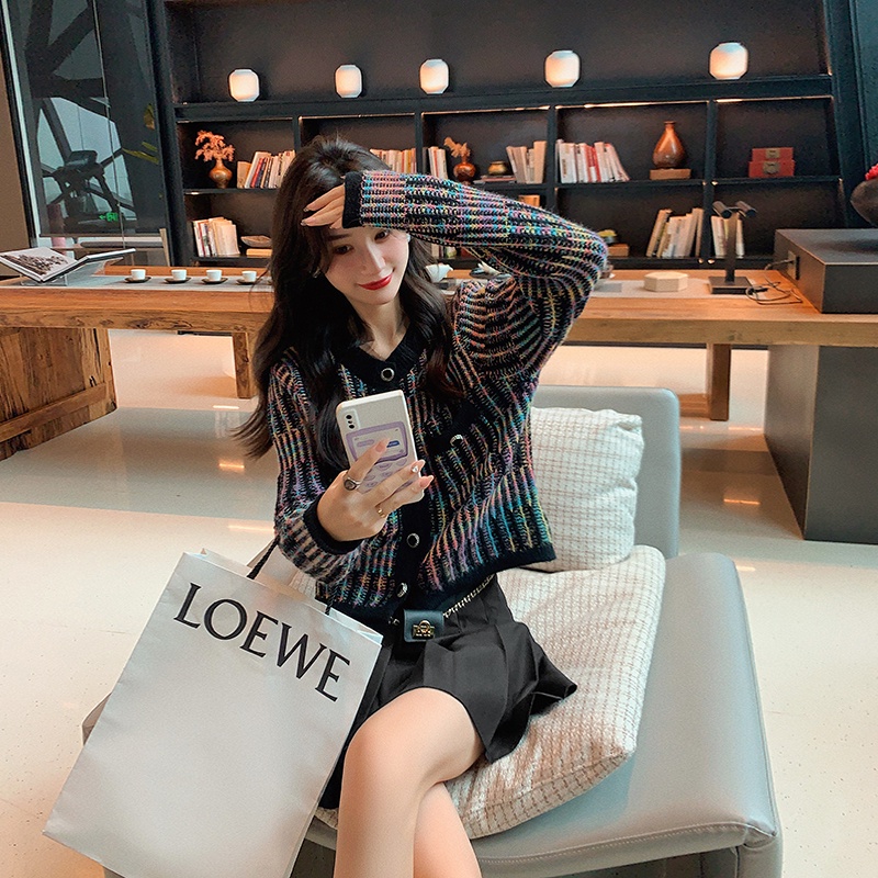 Áo khoác cardigan dệt kim thời trang mùa thu cho nữ