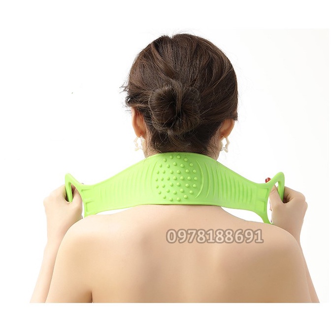 Dây Đai Tắm Cọ Lưng Silicon 2 Mặt – Dây Tắm Kì Lưng Tẩy Da Chết