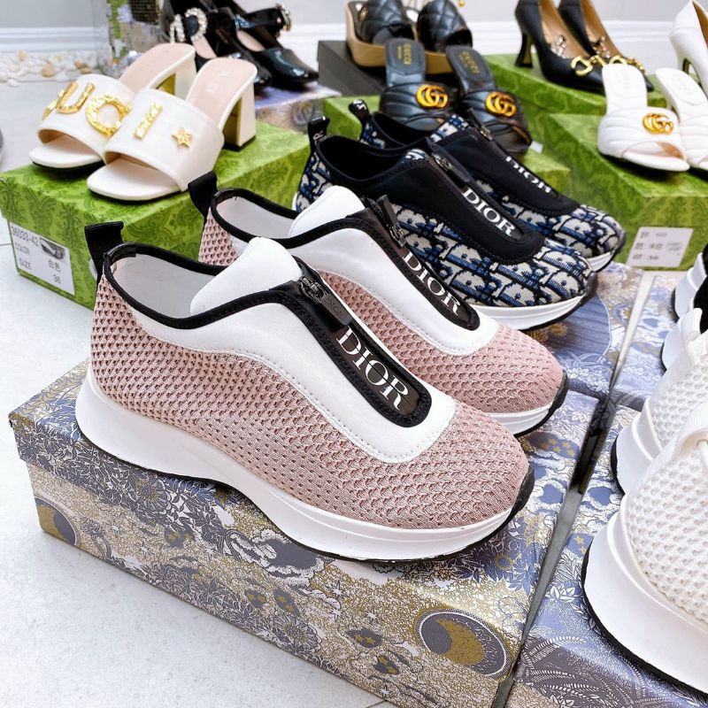 Ctit Giày Thể Thao Len Chun Cd Khoá Kéo Nhẹ Mềm Êm Fullbox Bill Túi Cao Cấp