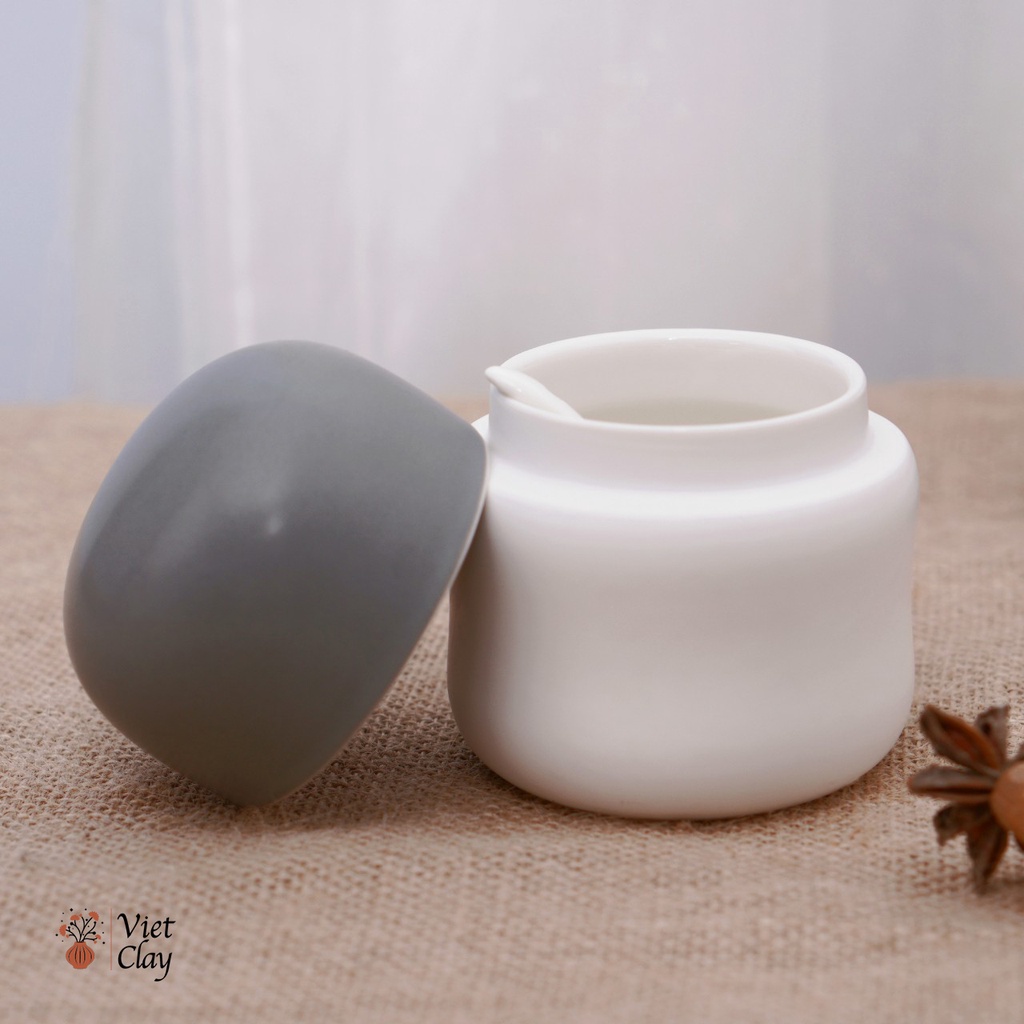 Set Lọ Đựng Gia Vị Có Thìa Thông Minh| Bộ Hũ Đựng Gia Vị Bằng Sứ Kèm Muỗng