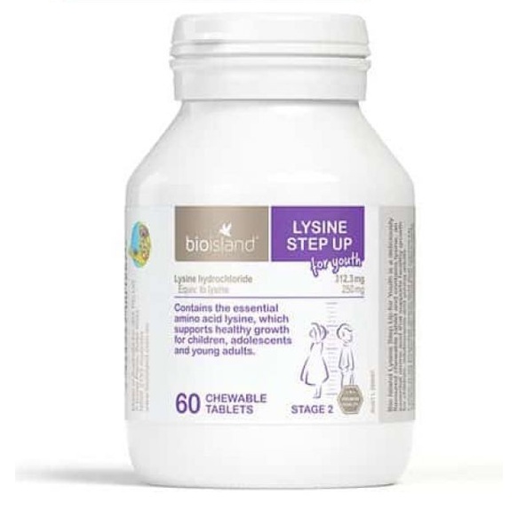 Bioisland lysine cho bé Úc hỗ trợ tăng chiều cao cho trẻ Nội Địa Úc lysine step up for youth lysine