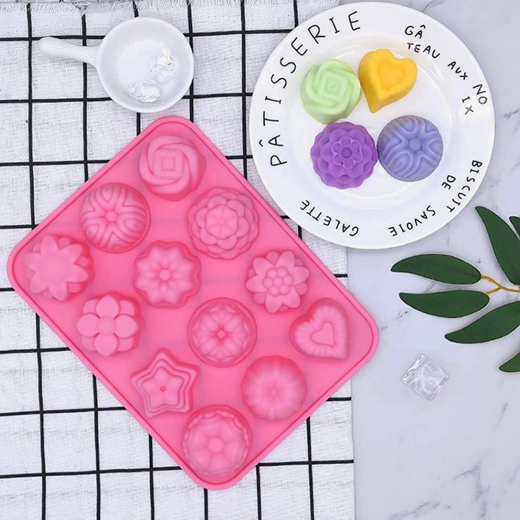 Khuôn Silicone Làm Nến / Bánh Mousse Hình Bông Hoa
