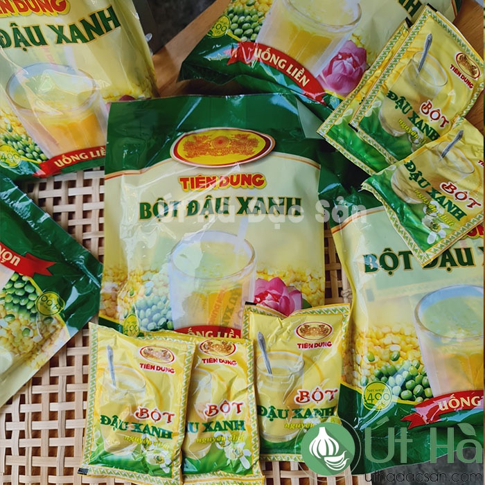Bột Đậu Xanh Uống Liền Tiên Dung Bịch 400gr Bột Tự Nhiên Nguyên Chất - Út Hà Đặc Sản